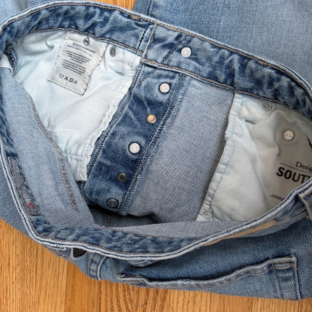AG Alexxis Straight Leg Classic Blue Denim Jeans - Picture 4 of 5